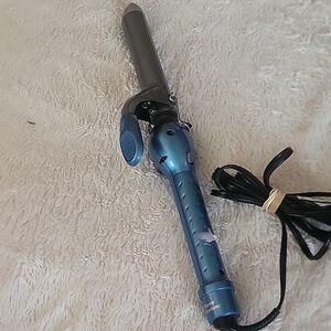 Blue Metallic Curling Iron